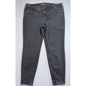 m jeans by maurices Womens 16W Short Mid Rise Black Wash Denim Jeans